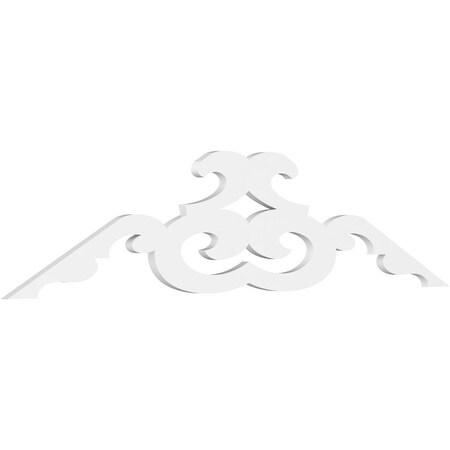 Ekena Millwork Pitch Benson Architectural Grade PVC Gable Pediment, 72"W x 18"H x 1"P (6/12) GPP072X018X100BEN